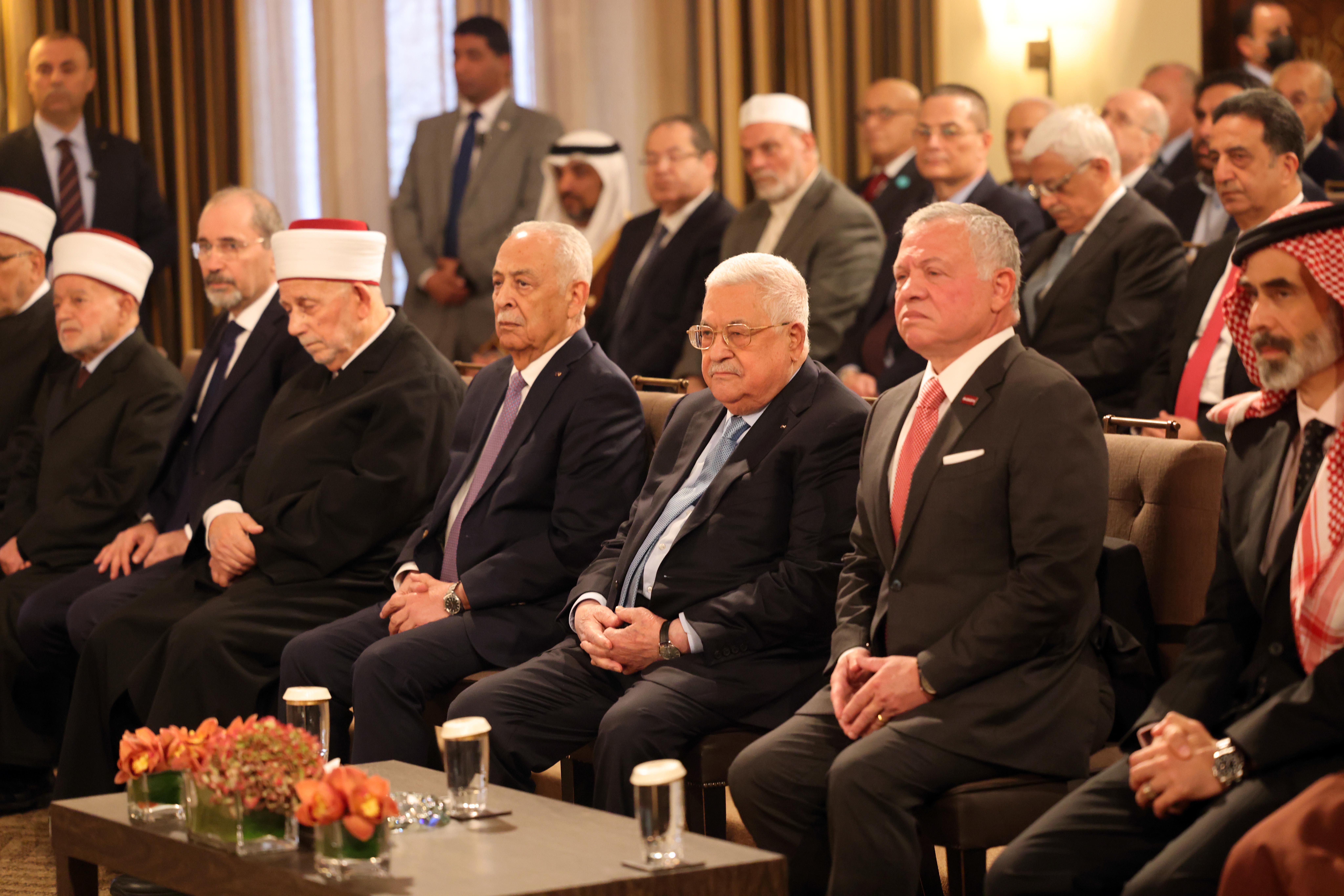 الرئيس يشارك بإطلاق وقفية المصطفى لختم القرآن الكريم في المسجد الأقصى بدعوة من العاهل الأردني الملك عبد الله الثاني (تصوير: ثائر غنايم)